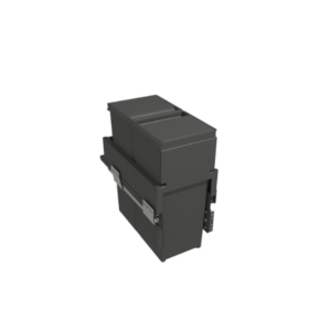 600 Nucci Pull Out Bin, Graphite 2*40L Bins