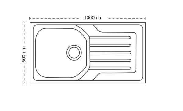 Onda 100 Single Bowl Sink - Image 2