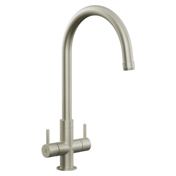 Varallo Twin Lever Swan Neck Tap