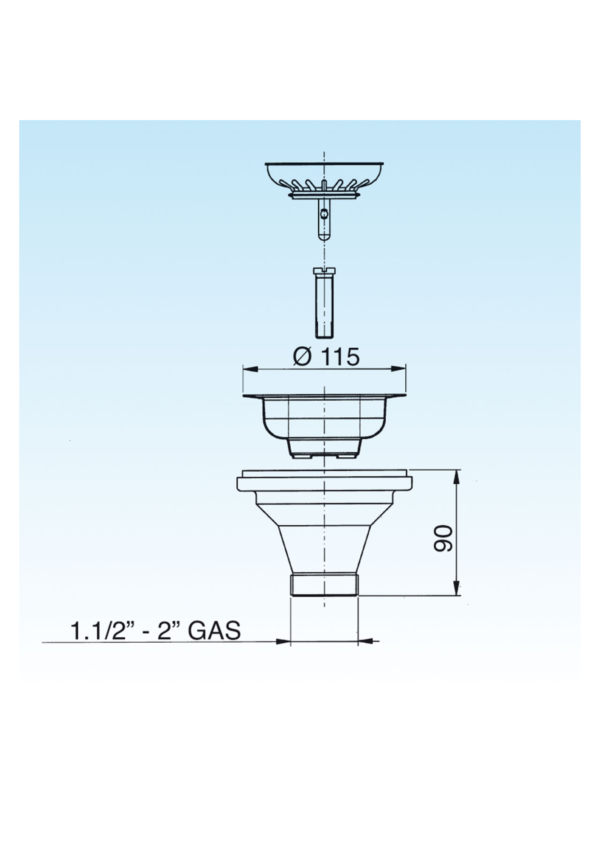 Lira Copper Kitchen Sink Strainer - Image 3